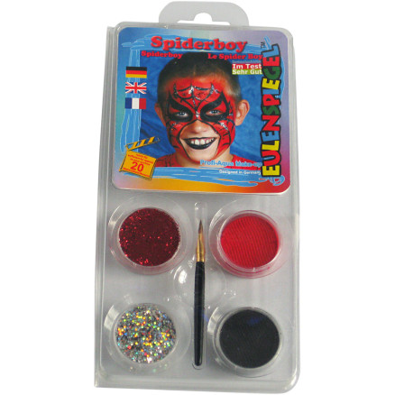 Eulenspiegel Gesichtsschminke - Motivset, Spiderman, Sortierte Farben, 1 Set von Eulenspiegel