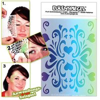 Profi Schminkschablone - Retro Hearts, flexibel, wiederverwendbar Profi Schminkschablone - Retro Hearts, flexibel, wiederverwendbar von Eulenspiegel