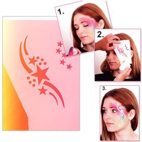 Profi Schminkschablone - Sternenschweif, flexibel, wiederverwendbar, Stardust Profi Schminkschablone - Sternenschweif, flexibel, wiederverwendbar, Stardust von Eulenspiegel