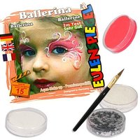 Schminkset Ballerina, Profi-Aqua, 2 Farben, 1xPuder, 1x Sterne,Pinsel Schminkset Ballerina, Profi-Aqua, 2 Farben, 1xPuder, 1x Sterne,Pinsel von Eulenspiegel