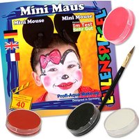 Schminkset Mini Maus mit 4 Farben, Pinsel und schrittweiser Anleitung Schminkset Mini Maus mit 4 Farben, Pinsel und schrittweiser Anleitung von Eulenspiegel