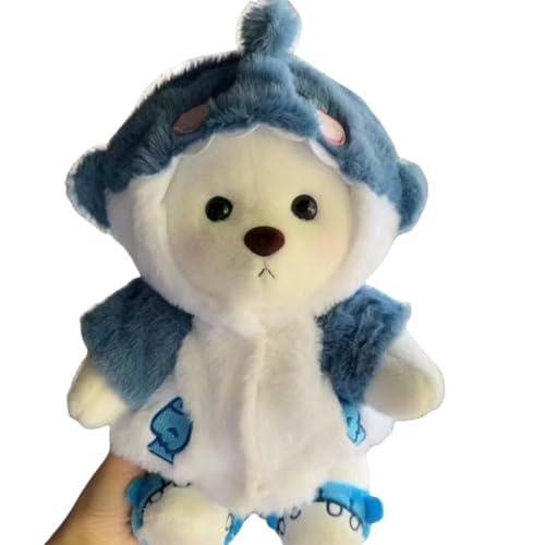 Euljcysiyu Blaue 30 cm Haifischbär-Puppe mit Kapuze Plüsch Drag Kinderpuppe Figur Euljcysiyu Blaue 30 cm Haifischbär-Puppe mit Kapuze Plüsch Drag Kinderpuppe Figur von Euljcysiyu