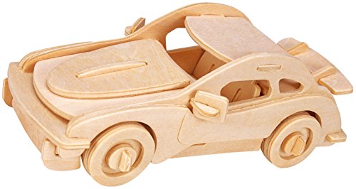 Eureka-Gepetto's Workshop 52473154 - Holzpuzzle-3D Sportwagen von EUREKA