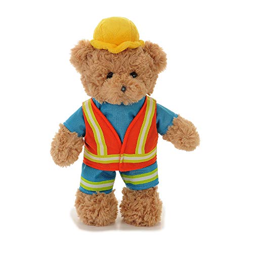 Euro Souvenirs Kuscheltier Bär aus Plüsch | Plüschbär in verschiedenen Motiven | weiches Stofftier | Feuerwehrmann Polizist Arzt (Bär Bauarbeiter) von Guoml