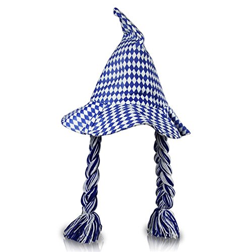 Euro Souvenirs Oktoberfest Filzhut weiß-blau mit bayerischer Raute mit Zöpfen 55 cm Euro Souvenirs Oktoberfest Filzhut weiß-blau mit bayerischer Raute mit Zöpfen 55 cm von Euro Souvenirs