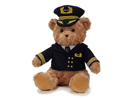 Euro Souvenirs Plüschbär mit Pilotenuniform / Plush Bear with Pilot uniform 40cm von Euro Souvenirs