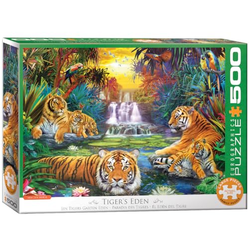 EuroGraphics 6500-5457 Puzzle Tigers Eden, 500 Teile, Mehrfarbig, 48 x 68 cm EuroGraphics 6500-5457 Puzzle Tigers Eden, 500 Teile, Mehrfarbig, 48 x 68 cm von EuroGraphics