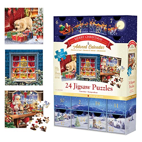 Eurographics 8924-5735 Merry Christmas Calendar Santa, Weihnachtsmann Puzzle von EuroGraphics