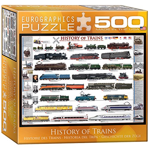 Eurographics Geschichte der Züge - 500 Teile Querformat Puzzle von EuroGraphics