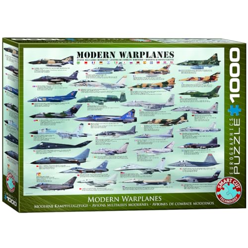 Eurographics 1000 Teile - Moderne Kampfflugzeuge mehrfarbig, 48x68cm von EuroGraphics