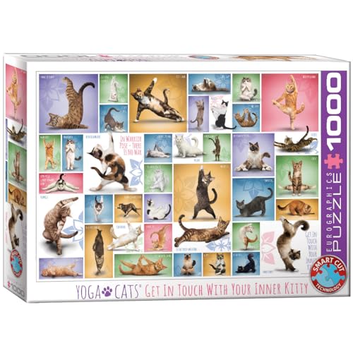 EuroGraphics 6000-0953 Yoga Cats, 1000 Teile Puzzle, Mehrfarbig von EuroGraphics