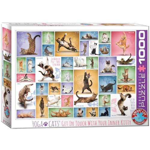 EuroGraphics Yoga Cats, 1000 Teile Puzzle, Mehrfarbig von EuroGraphics