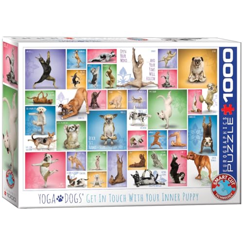 EuroGraphics 1000 Teile Yoga Dogs Hunde Puzzle, Mehrfarbig, 48 x 68 cm von EuroGraphics