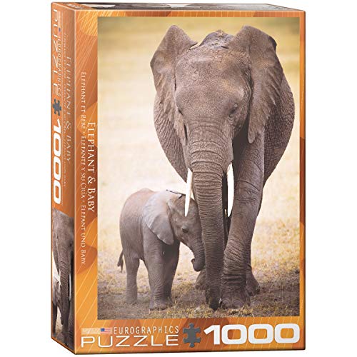 EuroGraphics EG60000270 Puzzle Elephant & Baby mehrfarbig von EuroGraphics