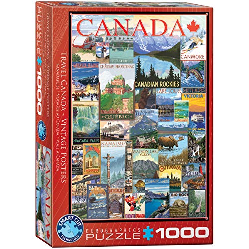 Eurographics 6000-0778 Travel Canada Vintage Posters Puzzle, Mehrfarbig, 48 x 68 cm, [Pi] von EuroGraphics