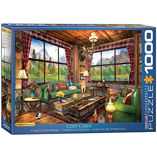 Eurographics 6000–5377 Cozy Cabin von Dominic Davison 1000 Teile Puzzle, Blau von EuroGraphics