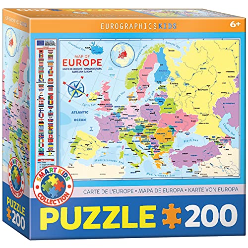 Eurographics 6200-5374 Europakarte 200 Teile Puzzle, Verschieden von EuroGraphics