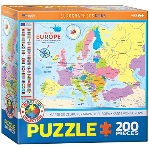 Eurographics 6200-5374 Europakarte 200 Teile Puzzle, Verschieden von EuroGraphics