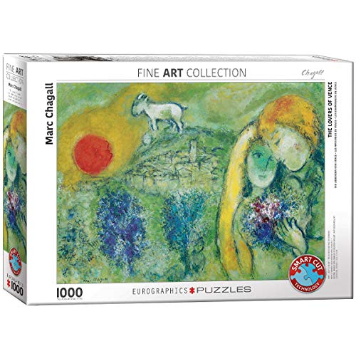 Eurographics Marc Chagall Les Amoureux de Vence Puzzle, 1000 Teile, Mehrfarbig, 48x68cm von EuroGraphics