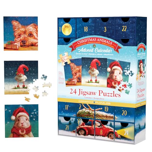Eurographics Puzzle Adventkalender - Weihnachtstiere. 1200 Teile Eurographics Puzzle Adventkalender - Weihnachtstiere. 1200 Teile von EuroGraphics