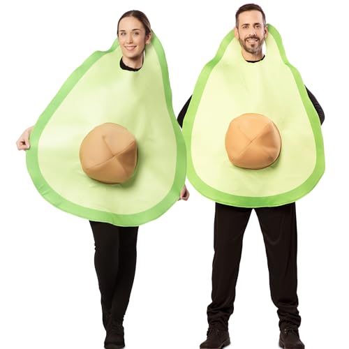 Avocado Kostüm grüne Beere mit Avocadokern für Erwachsene Gr. M/L grün Lebensmittel exotische Frucht Fasching Karneval von Eurocarnavales