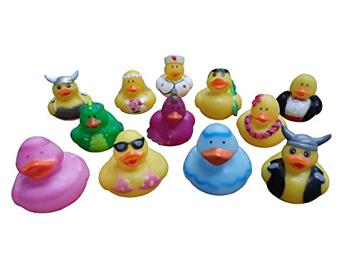 12 x Badeenten Quietscheenten 12 Designs Bunt Ente Pirat Gummi Farbig Badezubehör Drache Wikinger Braut Babyparty Pool Strand 12 x Badeenten Quietscheenten 12 Designs Bunt Ente Pirat Gummi Farbig Badezubehör Drache Wikinger Braut Babyparty Pool Strand von Eurofuchs24