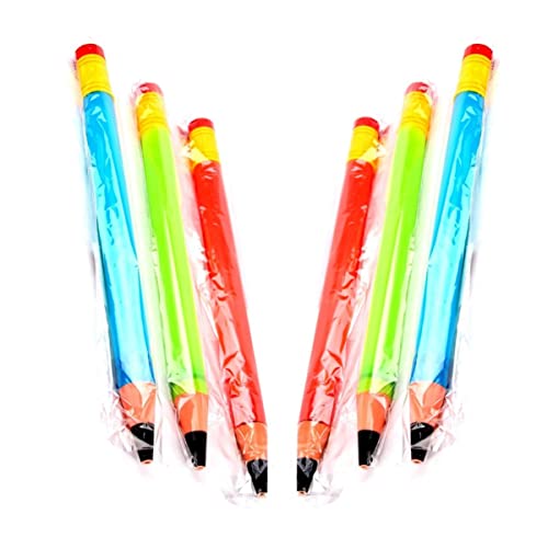 6 x Poolkanone Wasserpistole 43 cm Wasserkanone Wasserspritze Spielzeug Strand Outdoor Kinder Neon Bleistift Design von Eurofuchs24