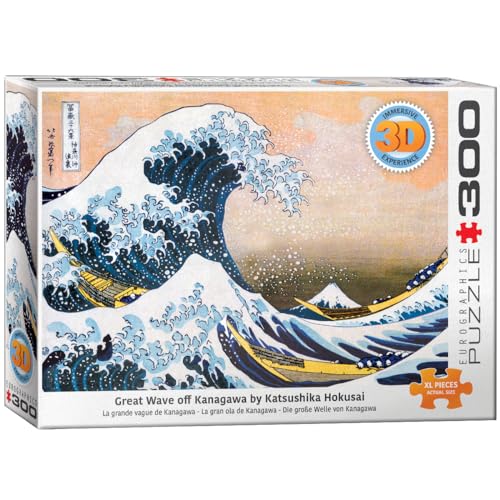 Eurographics 6331-1545 3D-Die große Welle von Kanagawa von Hokusai Puzzle, Large Pieces von EuroGraphics