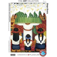 Eurographics 6000-0798 - Blumenfest, Fest der Santa Anita von Diego Rivera , Puzzle, 1.000 Teile von Eurographics