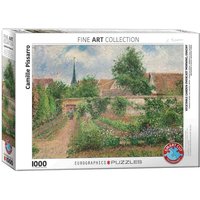 Gemüsegarten in Eragny mit bedecktem Himmel von Pissaro Gemüsegarten in Eragny mit bedecktem Himmel von Pissaro von Eurographics