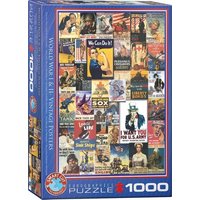 Puzzle 1000 Teile - WWI & WWII Vintage Posters von Eurographics