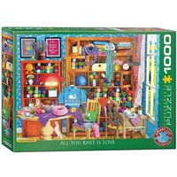 Puzzle 1000 Teile - All you Knit is Love by Pau von Eurographics