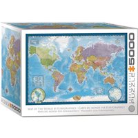 Eurographics 8520-5890 - Map of the World, Weltkarte, BIG-Puzzle inkl. Poster, 5000 Teile von Eurographics
