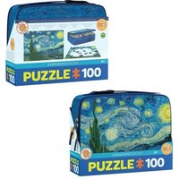 Eurographics 9100-1204 - Lunchbox, Brotdose mit Puzzle 100 Teile, Motiv: Sternennacht von Vincent van Gogh, Fine Art von Eurographics