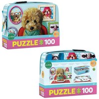 Eurographics 9100-5818 - Lunchbox, Brotdose mit Puzzle 100-Teile, Motiv: Lucia Heffernan, Dinner Time, Kids Collection von Eurographics