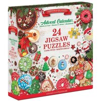 Eurographics 9924-5811 - Adventskalender Christmas Delights (Köstlichkeiten), 24 Puzzles je 50 Teile von Eurographics