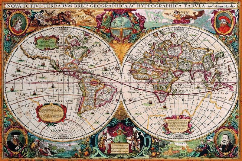 Eurographics Antique World Map 2000 Teile Puzzle Eurographics-8220-1997 von Eurographics