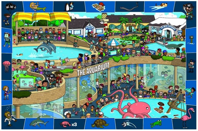 Eurographics Aufregung im Aquarium 100 Teile Puzzle Eurographics-6100-0543 von Eurographics