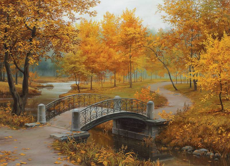 Eurographics Autumn in an Old Park by Eugene Lushpin 1000 Teile Puzzle Eurographics-6000-0979 von Eurographics