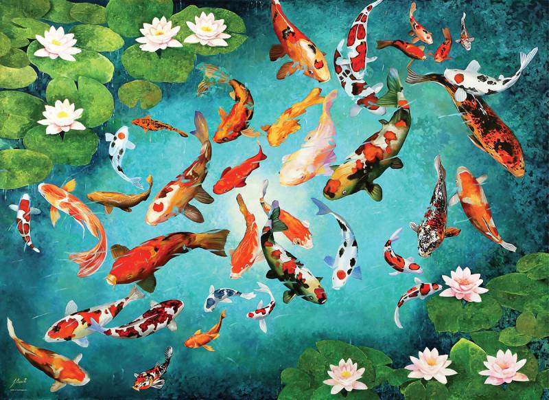 Eurographics Colorful Koi 1000 Teile Puzzle Eurographics-6000-5696 von Eurographics