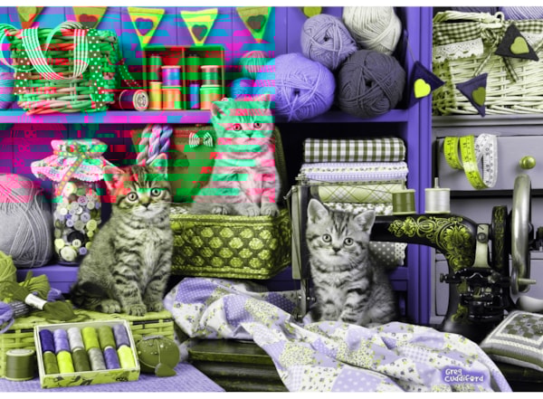 Eurographics Connecting Pieces - Kittens in the Sewing Room 48 Teile Puzzle Eurographics-6748-6020 Eurographics Connecting Pieces - Kittens in the Sewing Room 48 Teile Puzzle Eurographics-6748-6020 von Eurographics