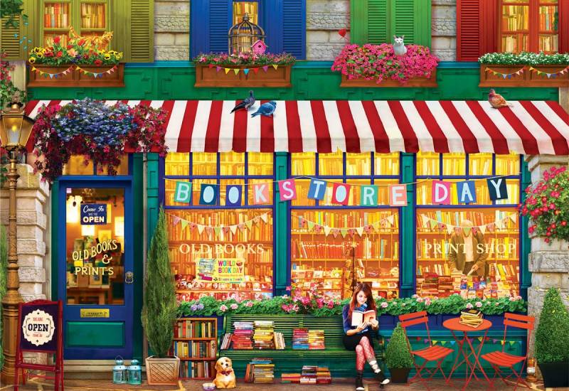 Eurographics Die Alte Buchhandlung 2000 Teile Puzzle Eurographics-8220-5882 von Eurographics