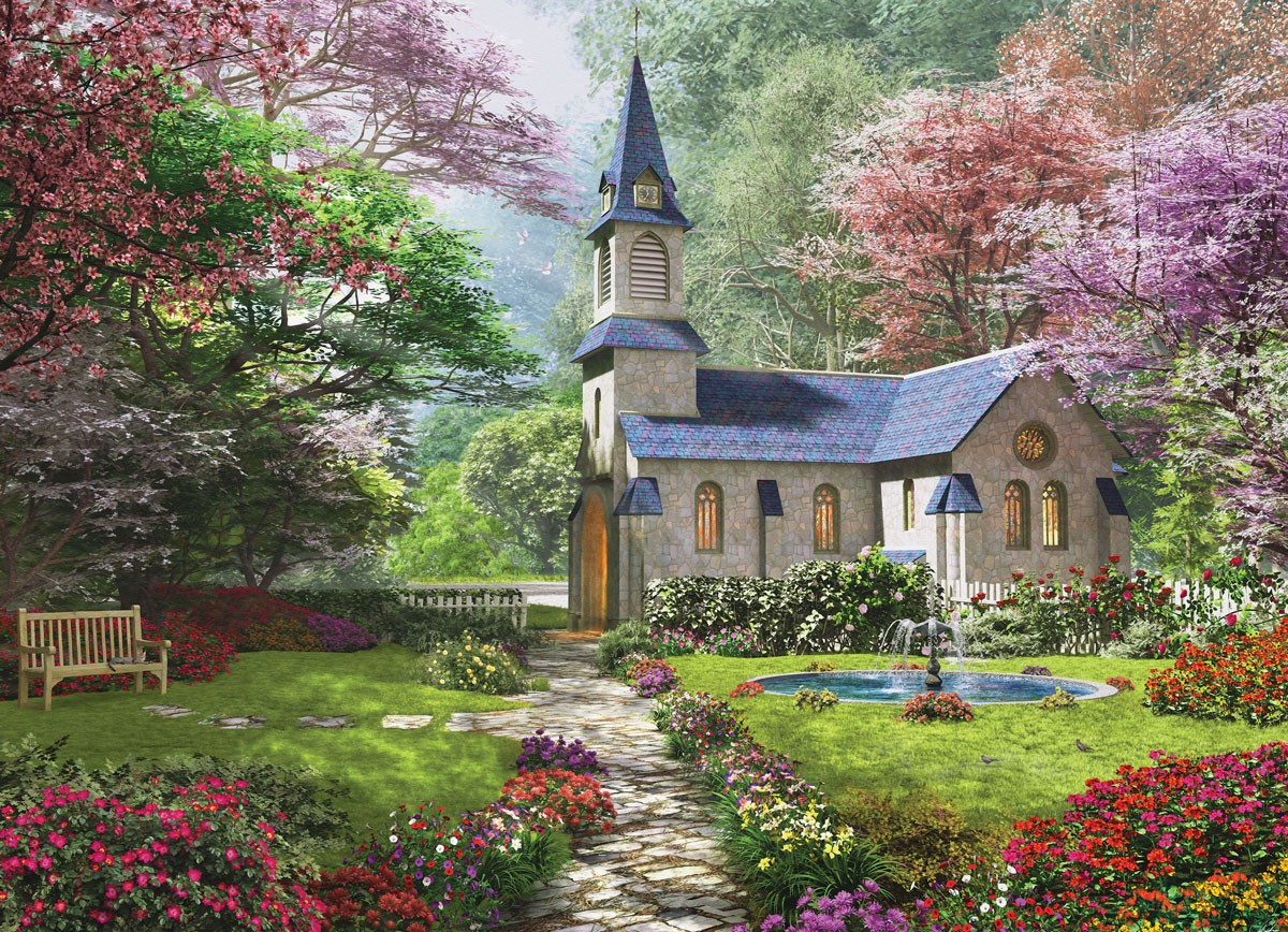 Eurographics Dominic Davison - Blühender Garten 1000 Teile Puzzle Eurographics-6000-0964 von Eurographics