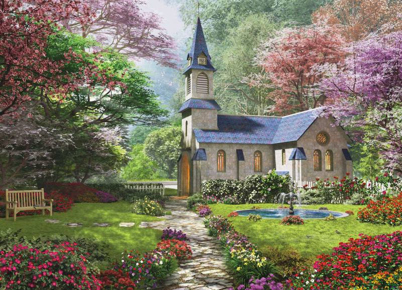 Eurographics Dominic Davison - Blühender Garten 1000 Teile Puzzle Eurographics-6000-0964 von Eurographics