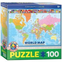 Eurographics 6100-1271 - Weltkarte , Puzzle, 100 Teile von Eurographics