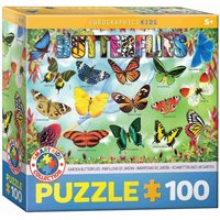 Eurographics Kids 6100-5485 - Butterflies, Schmetterlinge, Puzzle, 100 Teile von Eurographics