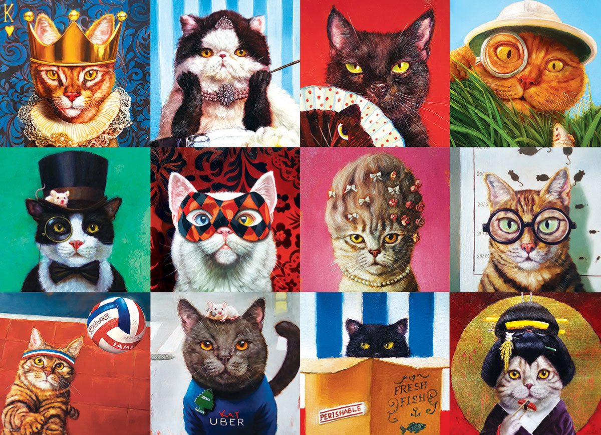 Eurographics Lustige Katzen 1000 Teile Puzzle Eurographics-6000-5522 von Eurographics