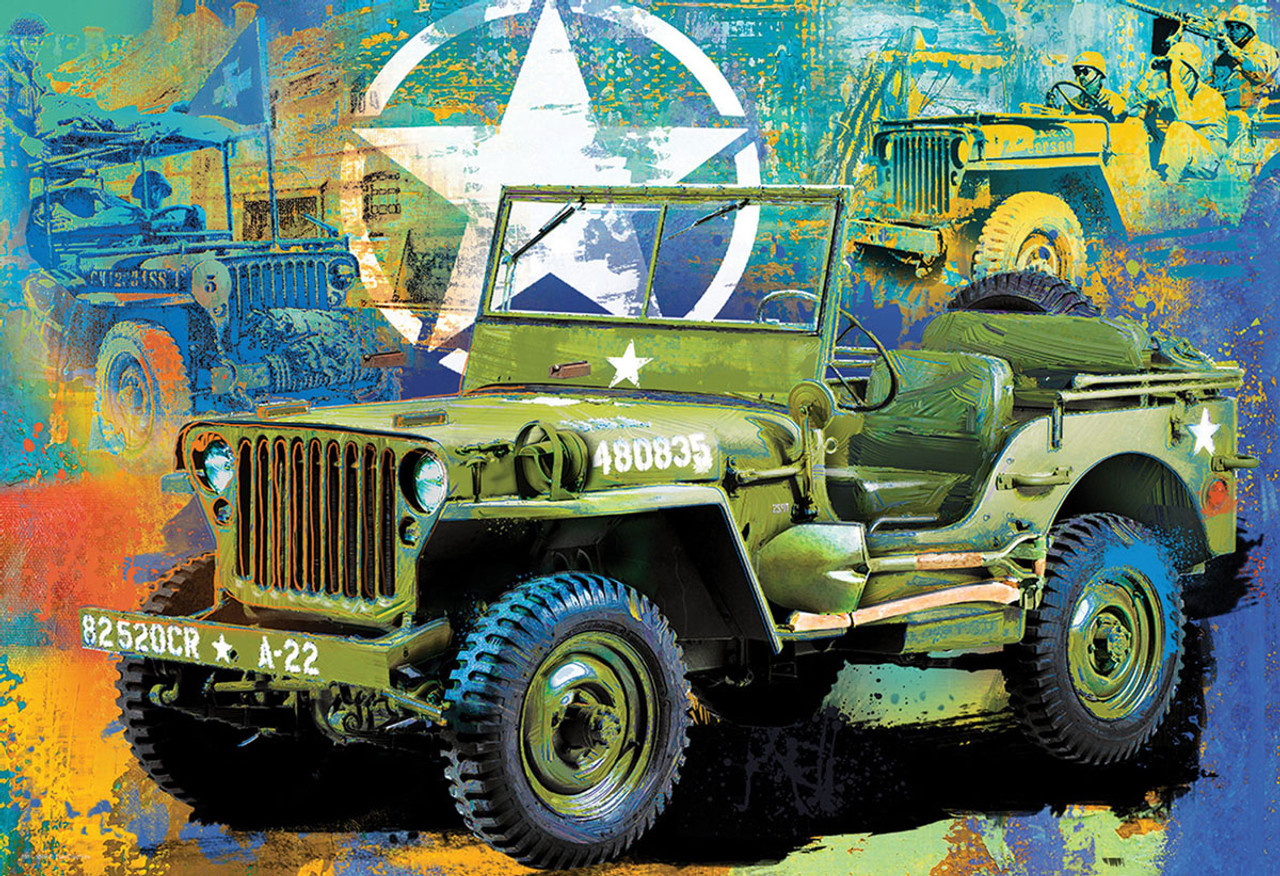 Eurographics Military Jeep Tin 550 Teile Puzzle Eurographics-8551-5598 von Eurographics