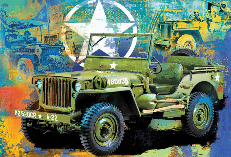 Eurographics Military Jeep Tin 550 Teile Puzzle Eurographics-8551-5598 von Eurographics