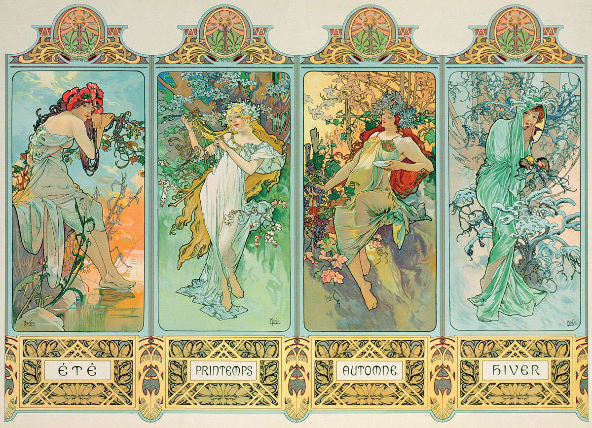 Eurographics Mucha Alfons: Four Seasons 1000 Teile Puzzle Eurographics-6000-0824 von Eurographics